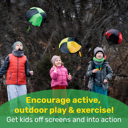 Parachute Toys for Kids - Tangle Free Outdoor Flying Parachute Men, Top Indoor & Outside, 3 4 5 6 7 8 9 10 11 12 Year Old, Best Christmas Stocking Stuffers Idea 2025 Unique Boy & Girl Gifts