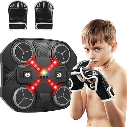 Music Boxing Machine Sport Toys for Kids and Adults,Wall Mounted Bluetooth Smart Punching Target,Training Pad Toy with Boxing Glove,Ideas Toys for Boys Girls Kids 3 4 5 6 7 8 9 10 11 12+ Years Old