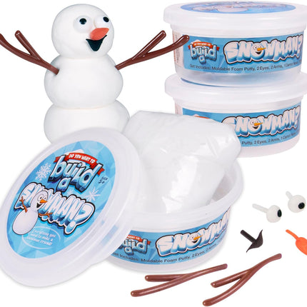 Kangaroo 3 Pack Build a Snowman Kit Snowballs Toys for Kids Stocking Stuffers - Snow Play Winter Toys Christmas Crafts DIY - Snow Man Kit Outdoor Modeling Clay Craft - Stocking Stuffers for Kids