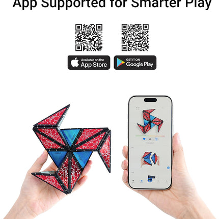 TOSY Magnet Pyramid Stone - 1 Cube Transforms into 1 Billion Shapes, 14 pcs (12 Puzzle pcs and 2 Spinners), 243 Rare Earth Magnets, Christmas Stocking Stuffers Gift for Kids, Creative Puzzle STEM Toy
