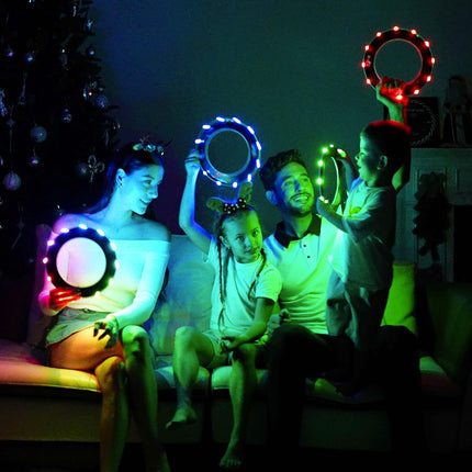 TOSY Flying Ring - 16 Million Color RGB LEDs or 12 LEDs, Super Bright, Lost Mode, Auto Light Up, Camping Essentials for Kids/Teens/Boy/Girl, Safe & Soft, Waterproof, Pool/Beach Games, Lightweight Toy