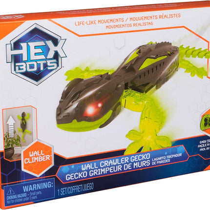 HEX BOTS Wall Crawler Gecko, Rechargeable Remote Control Robot Kids Toys, Climbs up Walls for Prank Toys & Games, RC Robot Toys for Boys & Girls Ages 4 & Up