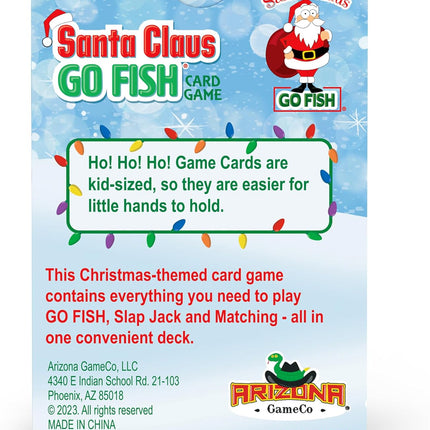 Santa Claus Go Fish – A Family Christmas Game for Kids Ages 4 & Up | Go Fish, Old Maid, and Slap Jack in One Deck (Holiday Stocking Stuffers, Gift for Boy or Girl, Fun Family Board Game Night)