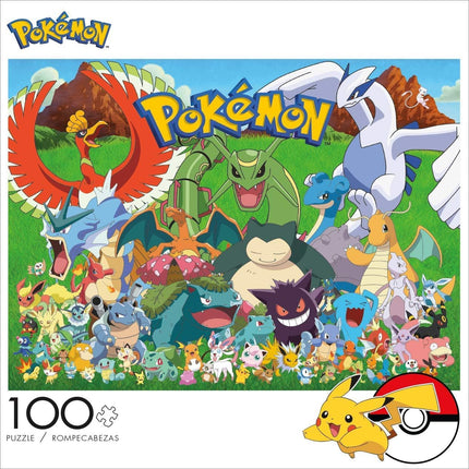 Buffalo Games - Pokemon- Fan Favorites - 100 Piece Jigsaw Puzzle for Families -Challenging Puzzle Perfect for Game Nights - Finished Size is 15.00 x 11.00