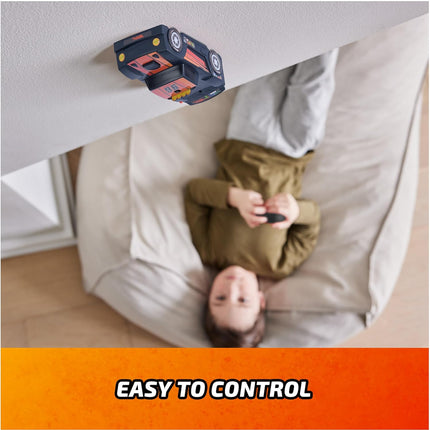 Air Hogs, Zero Gravity Racing Wall Climber, USB-C Rechargeable Wall Racer Truck, Black Indoor RC Car, Over 4-Inches, Kids Toys for Ages 4 and up