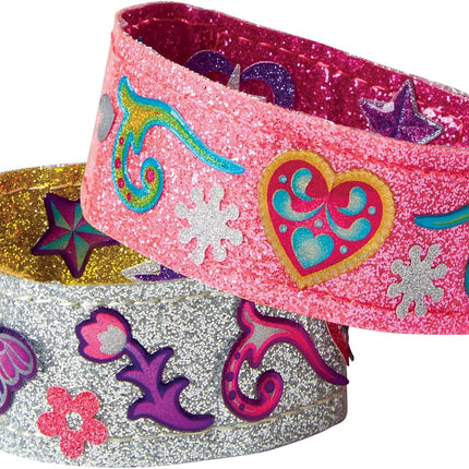 Melissa & Doug Design-Your-Own Bracelets with 100+ Sparkle Gem & Glitter Stickers, Kids Snap Bracelets, Stickers & Jewelry Crafts, Preschool Toys for Girls & Boys Ages 4+