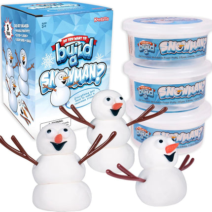 Kangaroo 3 Pack Build a Snowman Kit Snowballs Toys for Kids Stocking Stuffers - Snow Play Winter Toys Christmas Crafts DIY - Snow Man Kit Outdoor Modeling Clay Craft - Stocking Stuffers for Kids