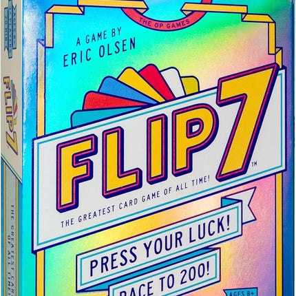 Flip 7, The Ultimate Blend of Press Your Luck and Strategy, Fast-Paced Addictive Card Game, Quick to Learn and Easy to Teach, Perfect for Game Nights, 3+ Players, Ages 8 & Up, 20 minutes Play Time