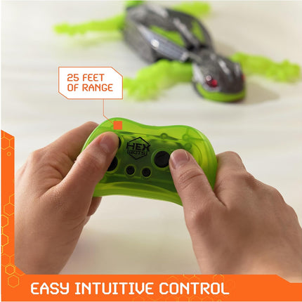 HEX BOTS Wall Crawler Gecko, Rechargeable Remote Control Robot Kids Toys, Climbs up Walls for Prank Toys & Games, RC Robot Toys for Boys & Girls Ages 4 & Up