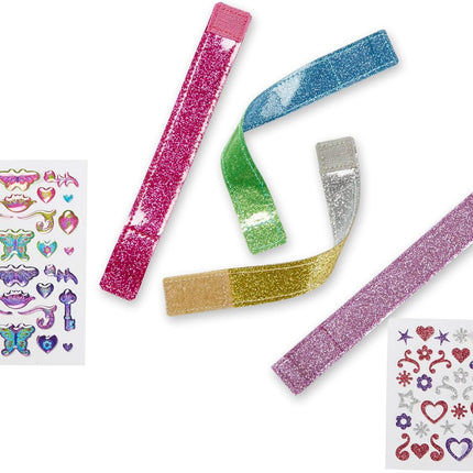 Melissa & Doug Design-Your-Own Bracelets with 100+ Sparkle Gem & Glitter Stickers, Kids Snap Bracelets, Stickers & Jewelry Crafts, Preschool Toys for Girls & Boys Ages 4+