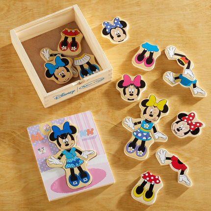 Melissa & Doug Disney Minnie Mouse Dress-Up Puzzle, 18 Pieces Mix and Match Outfits, Sorting & Matching Toy with Storage Case, Educational Puzzle for Toddlers Ages 3+