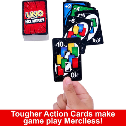Packs of 2, 5, 10 UNO Show ‘Em No Mercy Card Game For Kids, Adults & Family Night, Parties And Travel