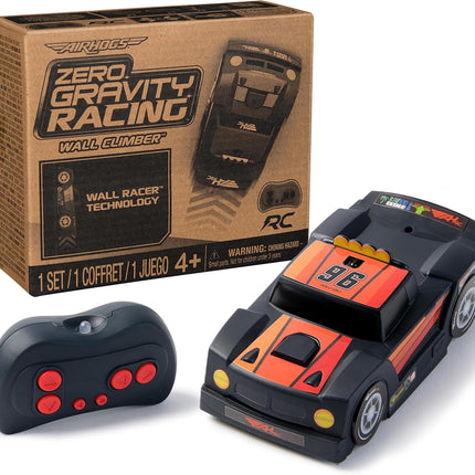 Air Hogs, Zero Gravity Racing Wall Climber, USB-C Rechargeable Wall Racer Truck, Black Indoor RC Car, Over 4-Inches, Kids Toys for Ages 4 and up