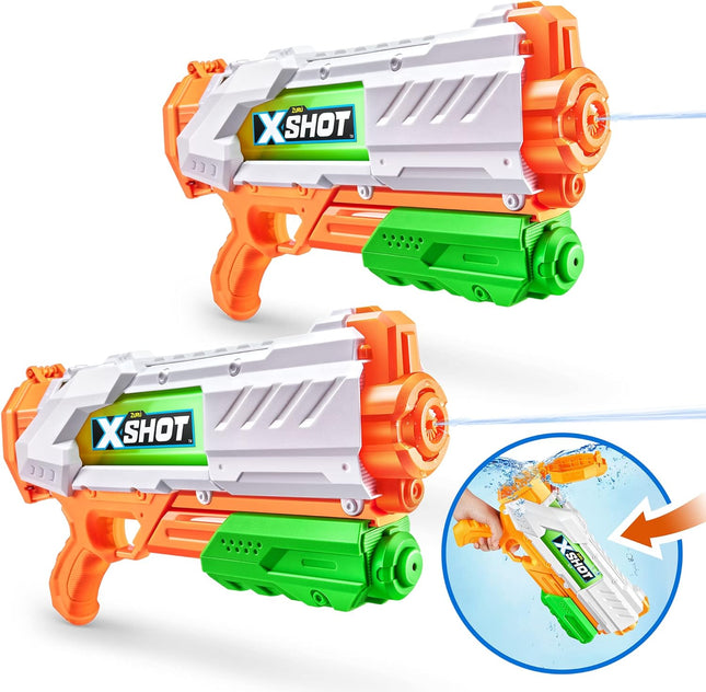 ZURU X-Shot Medium Water Blaster (2 Pack) - Fast-Fill Watergun, Fills in 1 Second!