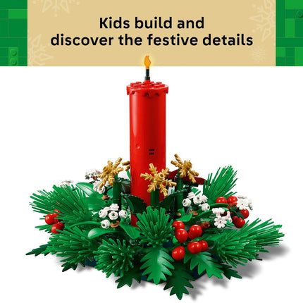 LEGO Christmas Table Decoration Building Toy for Kids - Brick-Built Holiday Centerpiece & Festive Room Decor - Christmas Craft for Girls & Boys, Ages 12+ - Gift Idea for Families - 40743