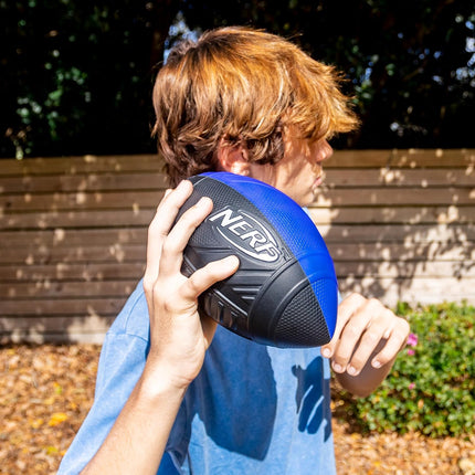 Nerf Pro Grip Football, Blue, Classic Foam Ball, Easy to Catch & Throw, Balls for Kids, Kids Sports Toys, Perfect Easter Basket Stuffers, Great Easter Toys or Easter Gifts for Kids